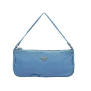 Prada Vintage Pre-owned Tyg prada-vskor Blue, Dam