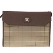 Burberry Vintage Pre-owned Canvas kuvertvskor Brown, Dam