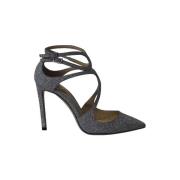 Jimmy Choo Pre-owned Pre-owned Polyester sandaler Gray, Dam