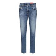 Diesel Faded Denim Slim Fit Jeans Blue, Herr