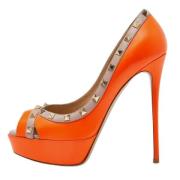 Valentino Vintage Pre-owned Laeder klackskor Orange, Dam