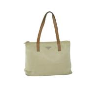 Prada Vintage Pre-owned Nylon prada-vskor Beige, Dam