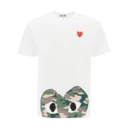 Comme des Garçons Play Sweatshirt T-Shirt Combo White, Herr