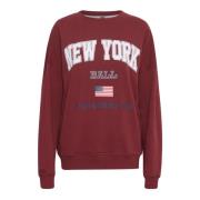 Ball Mysig Höst Sweatshirt Maroon Brown, Dam