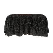 Benedetta Bruzziches Jet Black Venus Grande Clutch Väska Black, Dam