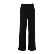 Majestic Filatures Wide Trousers Black, Dam