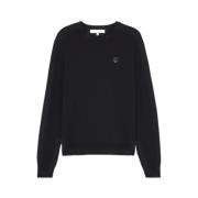 Maison Kitsuné Round-neck Knitwear Black, Herr