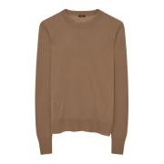 Joseph Round-neck Knitwear Brown, Herr