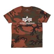 Alpha Industries Basic Camo Tee - Streetwear Kollektion Brown, Herr