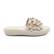 Vic Matié Elfenbensfrans Donut Slipper Beige, Dam