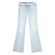 Diesel Bootcut och Flare Jeans - D-Ebbybelt Blue, Dam