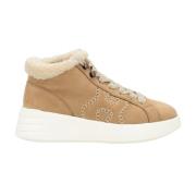 Hogan Rebel Suede Sneakers i Biscotto Färg Beige, Dam