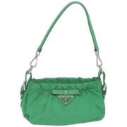 Prada Vintage Pre-owned Tyg prada-vskor Green, Dam