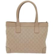 Gucci Vintage Pre-owned Canvas totevskor Beige, Dam