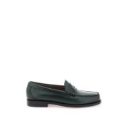 G.h. Bass & Co. Handgjorda läder Penny Loafers Green, Herr