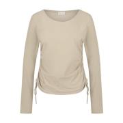 Jane Lushka Long Sleeve Tops Beige, Dam