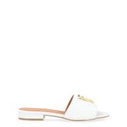 Via Roma 15 Vit Nappa Läder Ciabatta Sandal White, Dam