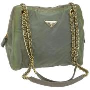 Prada Vintage Pre-owned Tyg prada-vskor Green, Dam