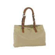 Prada Vintage Pre-owned Nylon prada-vskor Beige, Dam