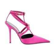 Versace Silk Ribbon Bow Pumps Pink, Dam