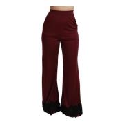 Dolce & Gabbana Wide Trousers Red, Dam