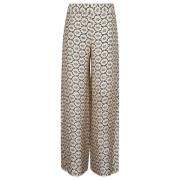 Obidi Wide Trousers Beige, Dam