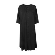 Sarahwear Svart Linneskjortklänning Black, Dam