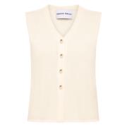 Emerson Renaldi Sleeveless Tops Beige, Dam