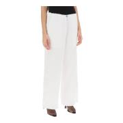 Saks Potts Wide Trousers White, Dam