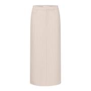 Gestuz Pinstripe Hög Midja Kjol Sand Pink, Dam