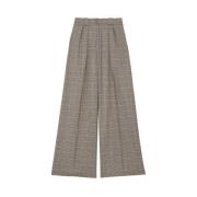 Ines De La Fressange Paris Marlène Houndstooth Wide-Leg Byxor Multicol...