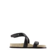 TotêMe Flat Sandals Black, Dam