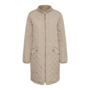 Cream Down Coats Beige, Dam