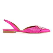 Malone Souliers Fuchsia Strass Ballerina Flats Pink, Dam