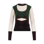 Marine Serre Round-neck Knitwear Multicolor, Dam