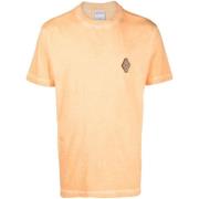 Marcelo Burlon Orange Röd Sunset Cross T-Shirt Orange, Herr