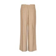 Remain Birger Christensen Wide Trousers Beige, Dam