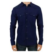 Costume National Casual Shirts Blue, Herr