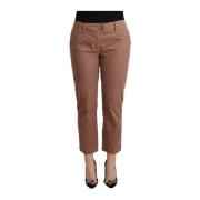 Costume National Cropped Trousers Brown, Dam
