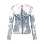 Diesel De-Milly Denim Jacka Blue, Dam