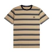 Fred Perry Herr Randig T-shirt Multicolor, Herr