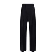 Victoria Beckham Wide Trousers Black, Dam