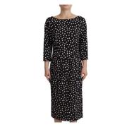 Dolce & Gabbana Polka Dot Sheath Midi Klänning Multicolor, Dam