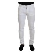 Dolce & Gabbana Vit Stretch Denim Skinny Jeans White, Herr
