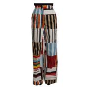 Dolce & Gabbana Wide Trousers Multicolor, Dam