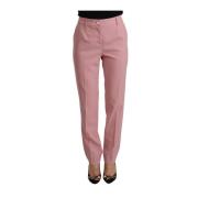 Dolce & Gabbana Slim-fit Trousers Pink, Dam