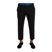 Dolce & Gabbana Cropped Trousers Black, Herr