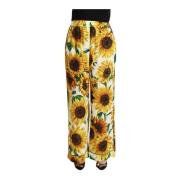 Dolce & Gabbana Wide Trousers Multicolor, Dam