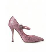 Dolce & Gabbana Rosa Kristall Statement Pumps Pink, Dam