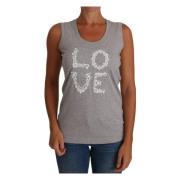 Dolce & Gabbana Sleeveless Tops Gray, Dam